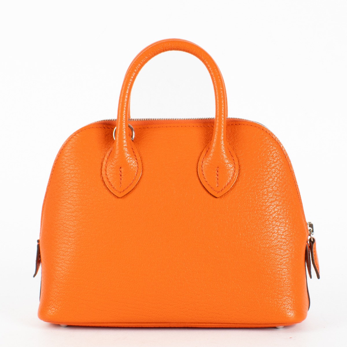 Hermès Bolide 1923 Mini Orange Poppy Chevre Mysore PHW ○ Labellov