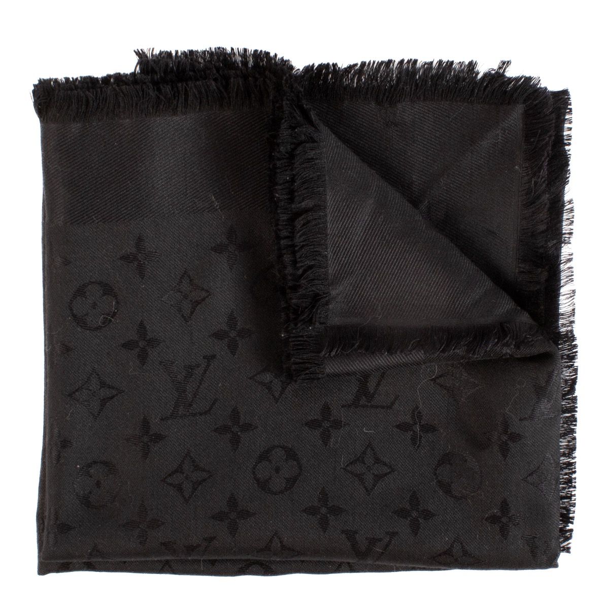 Louis Vuitton Black Monogram Classic Shawl ○ Labellov ○ Buy and