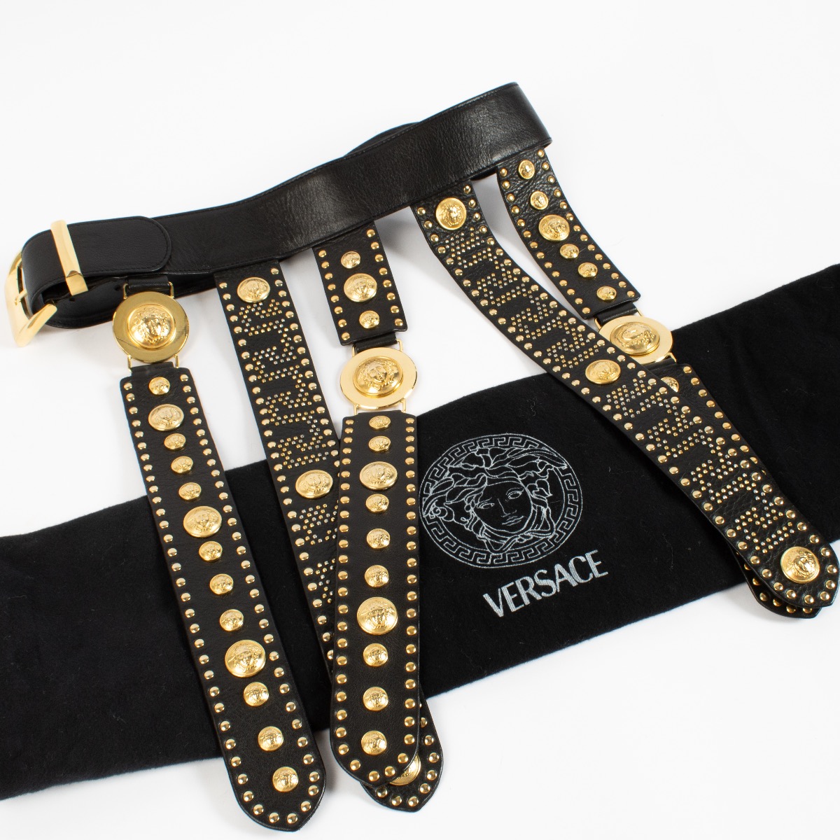 Gianni Versace Vintage Black Belt ○ Labellov ○ Buy and