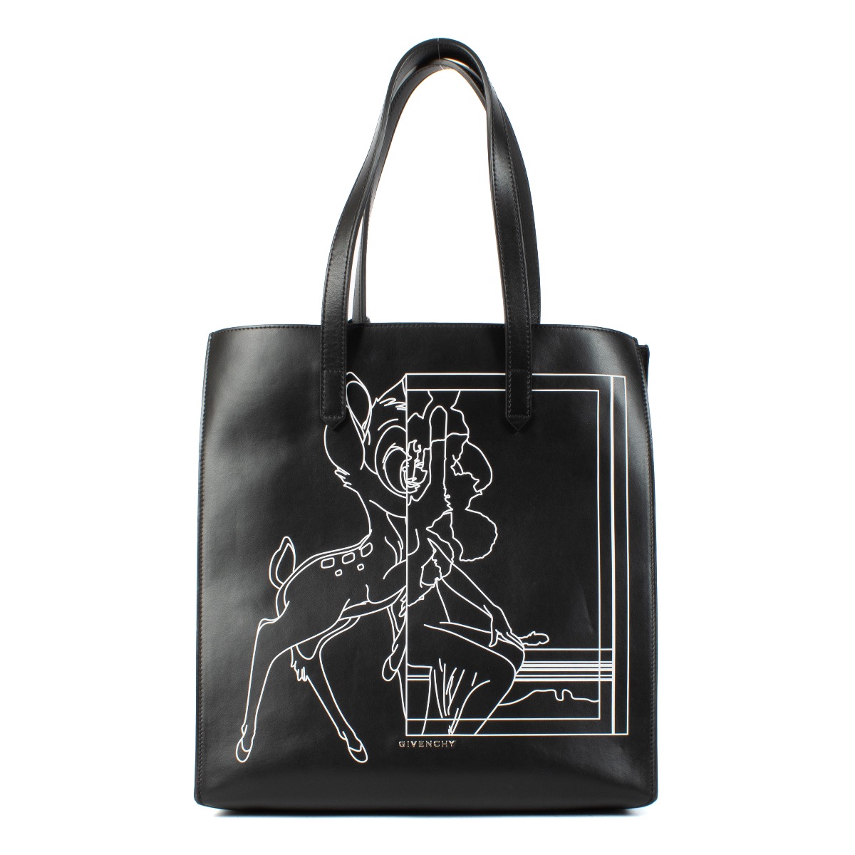 Givenchy Black Stargate Bambi Medium Shopper Tote Bag