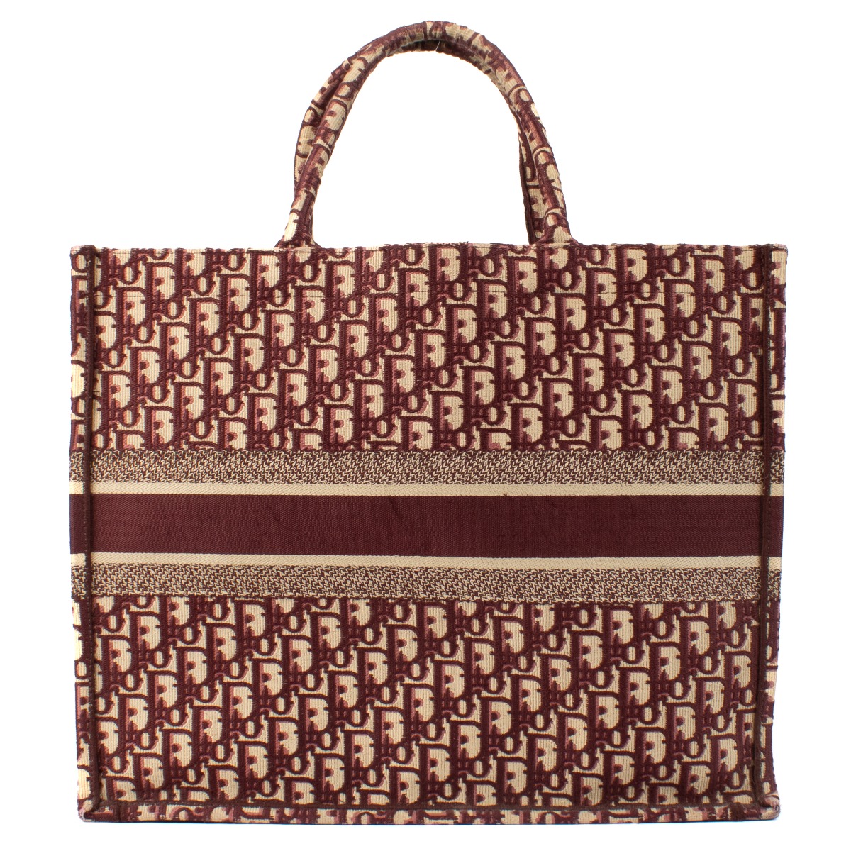 Christian Dior Burgundy Oblique Large Book Tote Labellov Buy and Sell Authentic Luxury