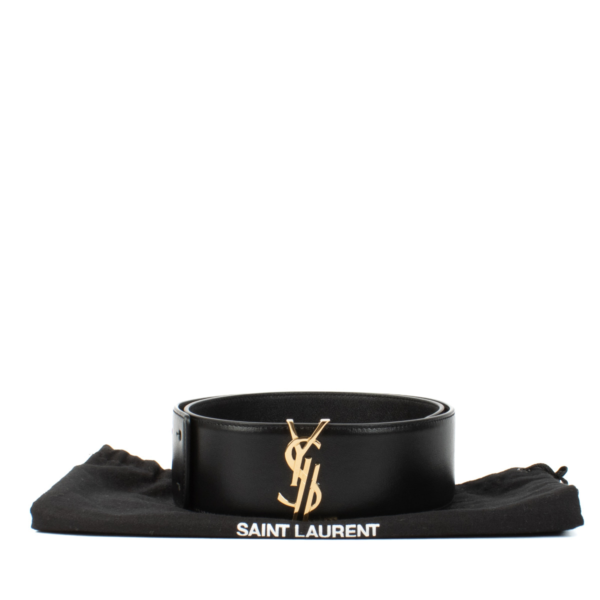 Saint Laurent - Black Leather Belt | Mitchell Stores