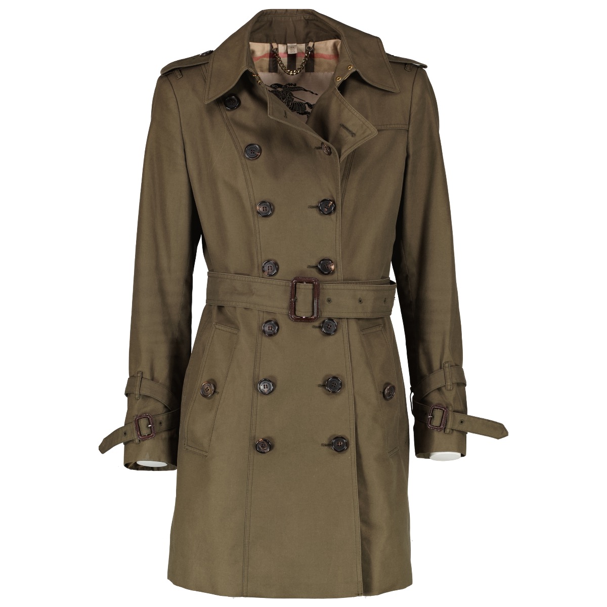 トレンチコート BURBERRY KHAKI COTTON BLEND TRENCH COAT Burberry Long Cotton Trench Coat | Saks Fifth Avenue