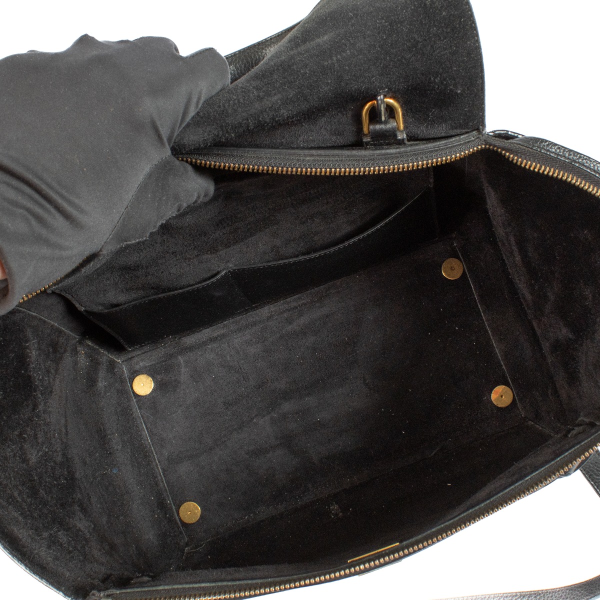【CELINE】★Vintage★LARGE BELT BAG ラージ ベルトバッグ Celine Black Leather Large Belt Bag ○ Labellov ○ Buy and