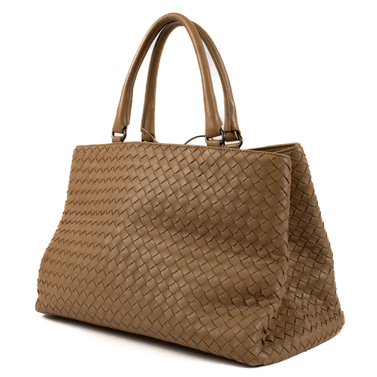 Bottega Veneta Beige Intrecciato Nappa Leather Tote Bag