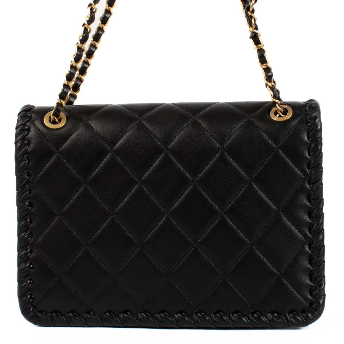 Chanel Black Calfskin Braided My Own Frame Flap Bag