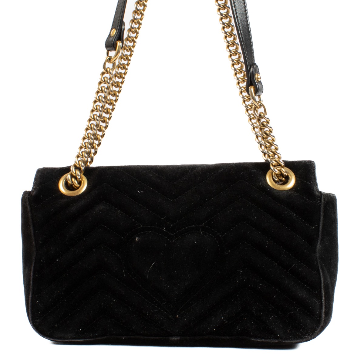 Gucci Black Velvet Small GG Marmont Bag ○ Labellov ○ Buy