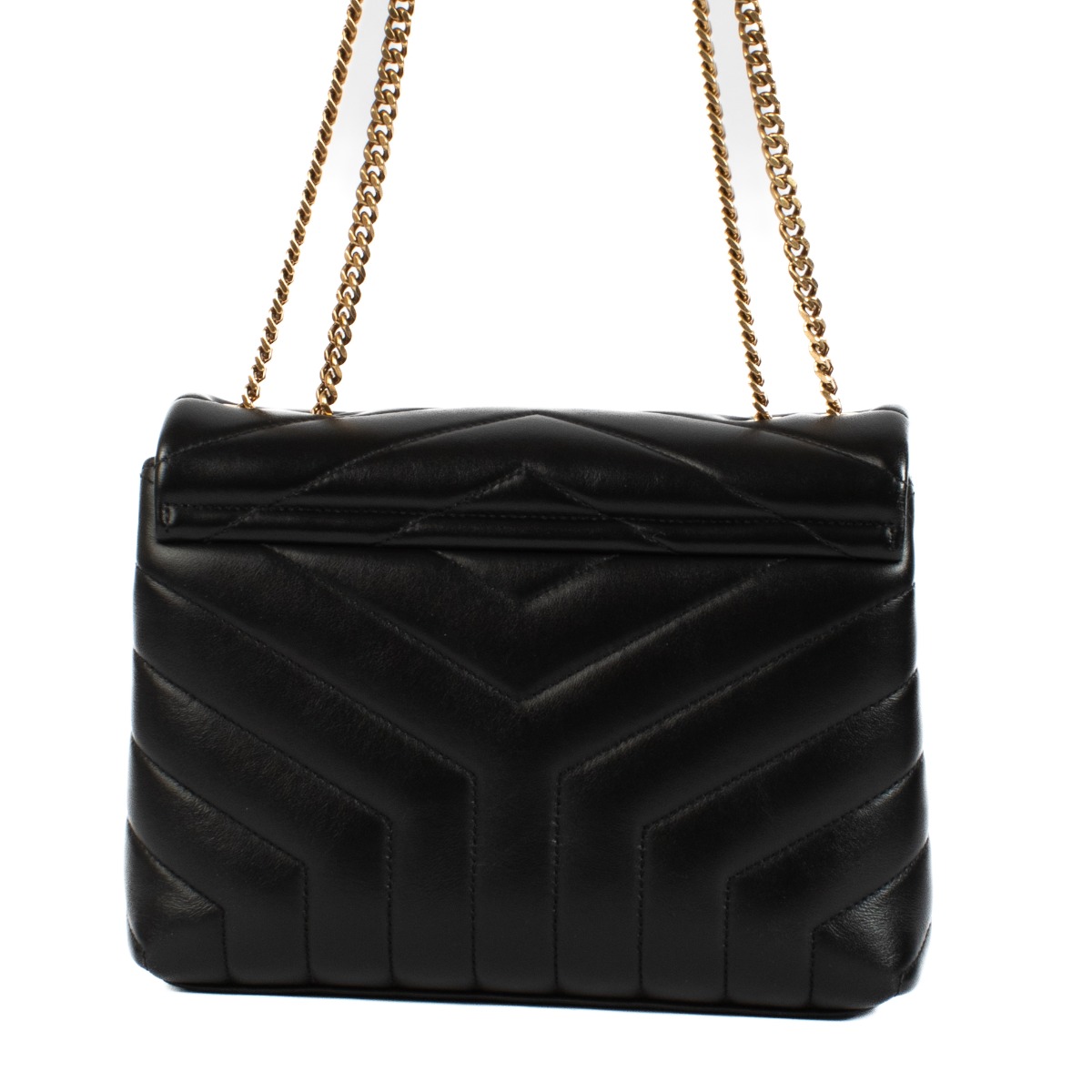 Saint Laurent Black Leather LouLou Small Shoulder Bag