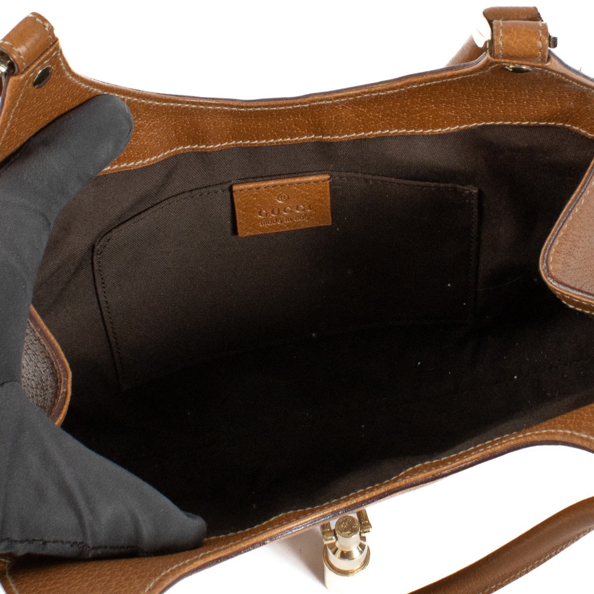 Gucci Brown Leather/GG Canvas Jackie Small Hobo Bag ○ Labellov