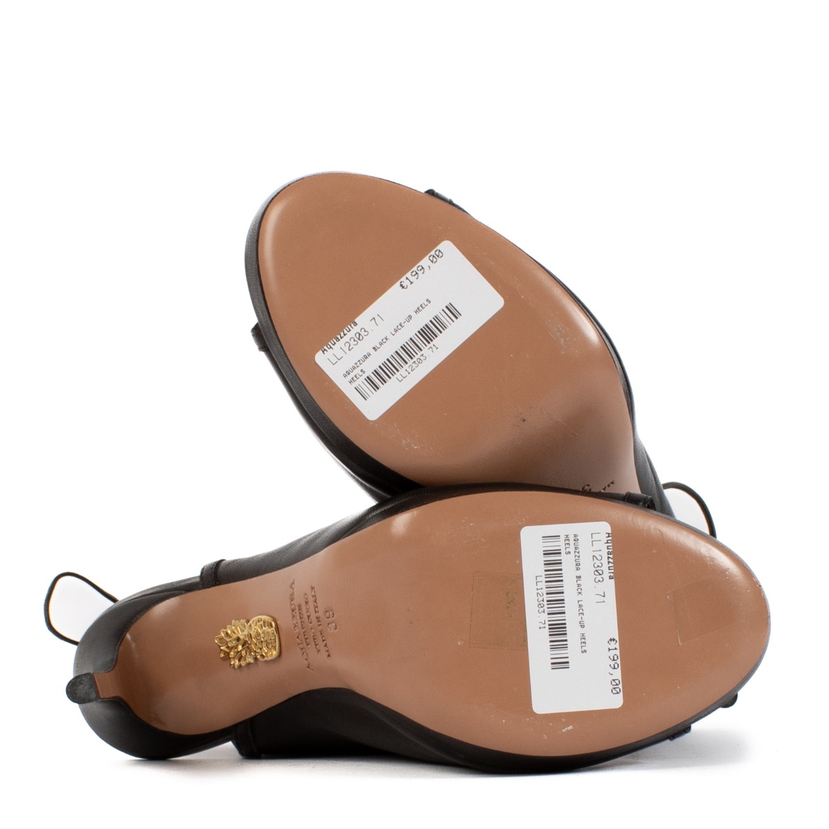 ブラック（黒）系 AQUAZZURA(アクアズーラ) フラットシューズ