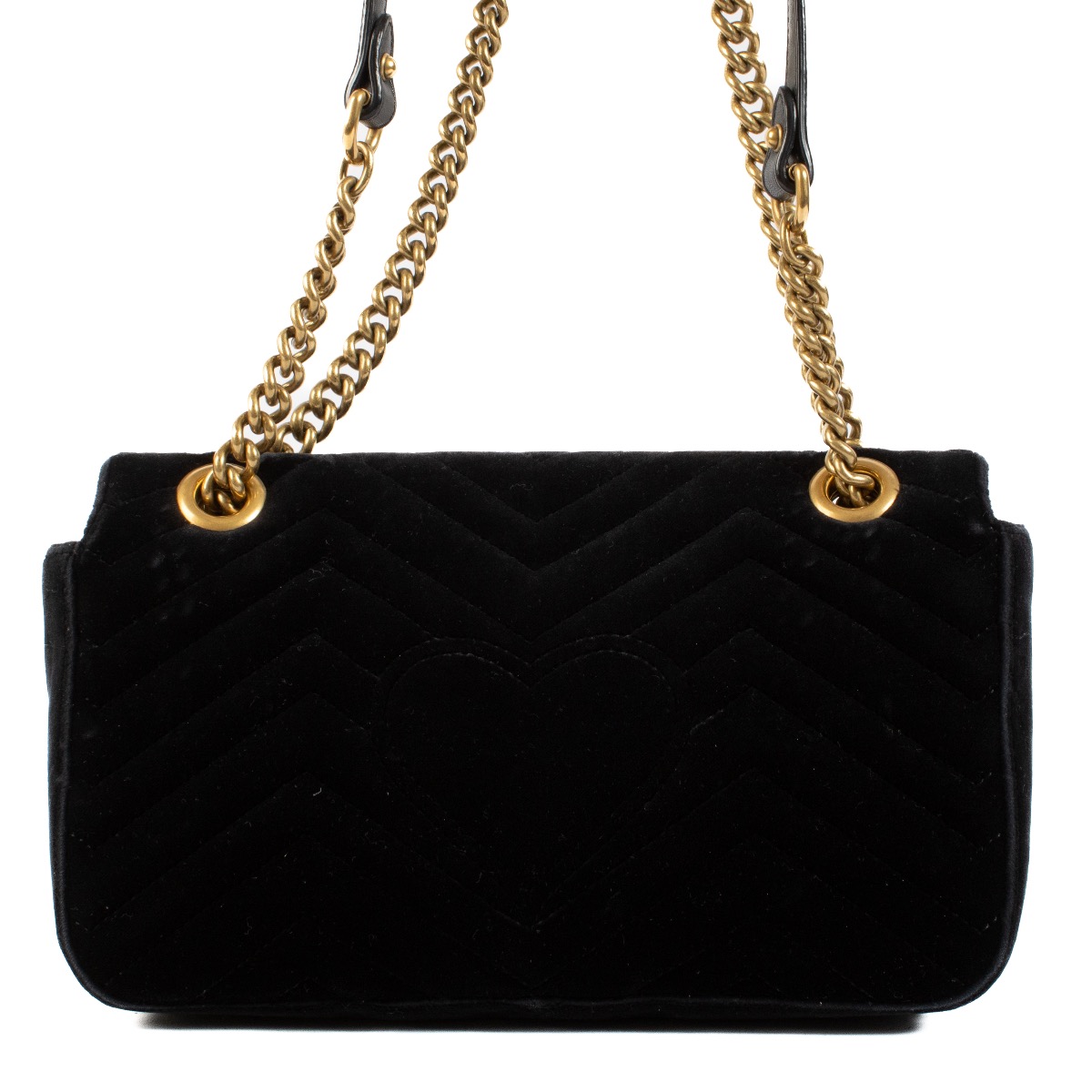 Gucci Black Velvet GG Marmont Small Bag Labellov Buy and Sell Authentic Luxury