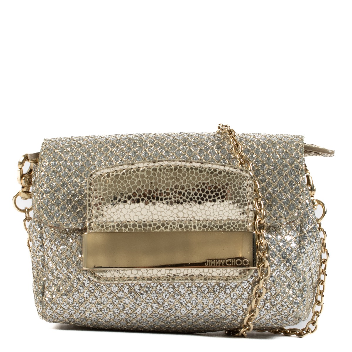 Rabanne Mini Sparkle Layered Bag | Gold | FARFETCH