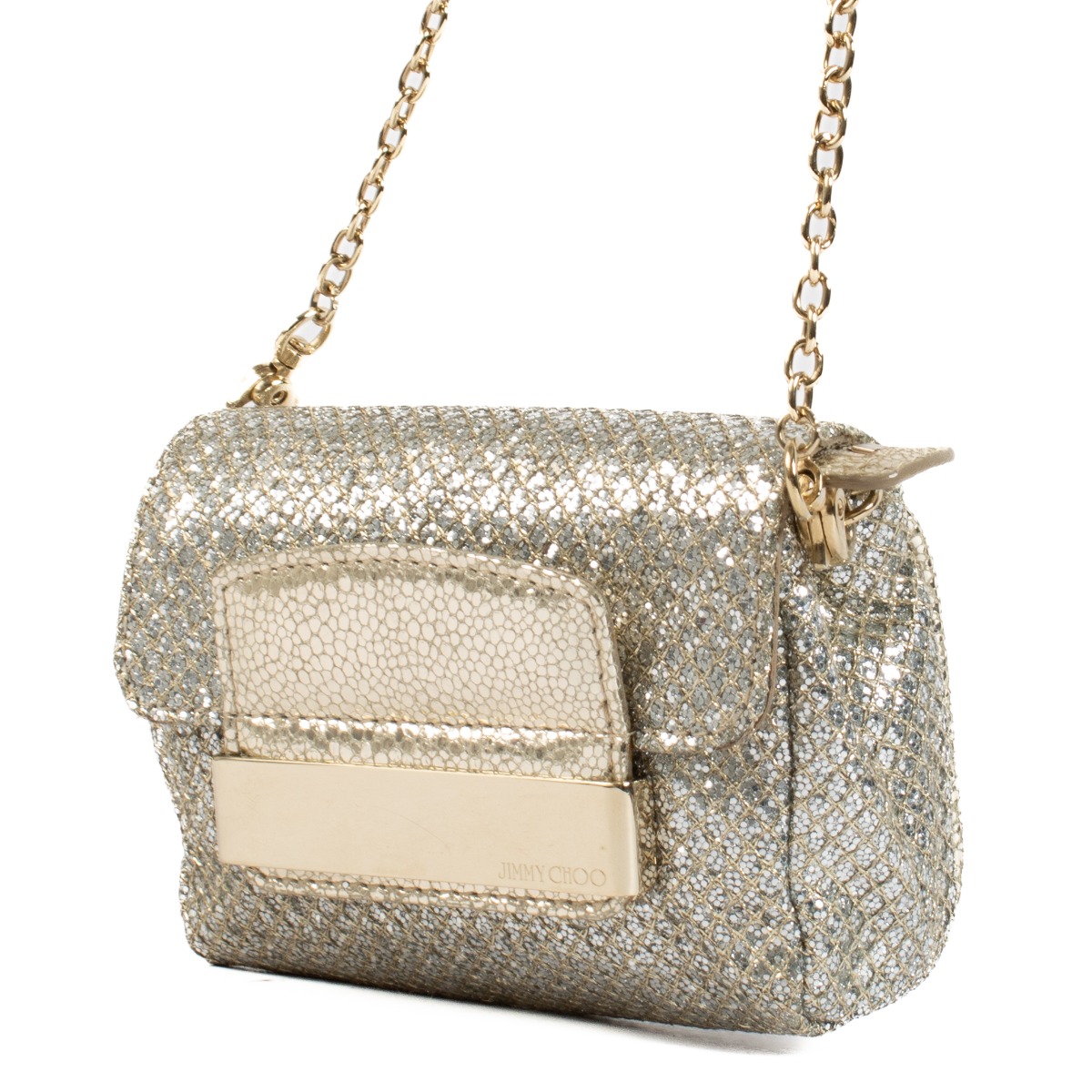 Jimmy★Choo(セールで破格)1点限定3way持ちMilla/Gold/Glitter Jimmy Choo - Milla Light Gold Lamé Glitter | www.luxurybags.eu