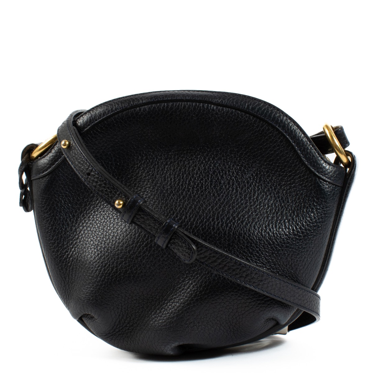 Delvaux Blue Round Crossbody Bag ○ Labellov ○ Buy and Sell