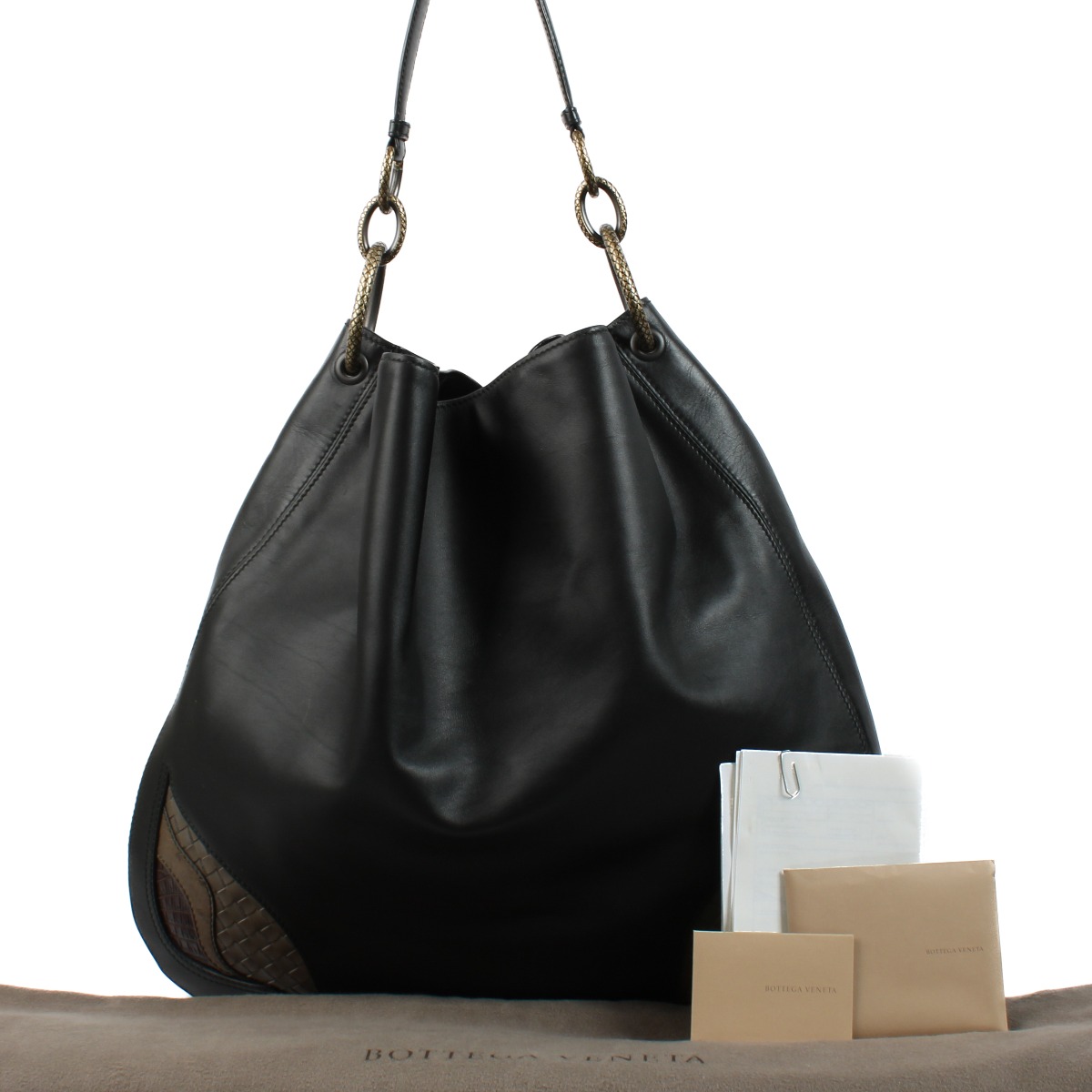 ★athe★ MERINGUE BLACK BOTTALATA HOBO BAG Archive Hobo Bag | BOTTEGA VENETA | elysewalker