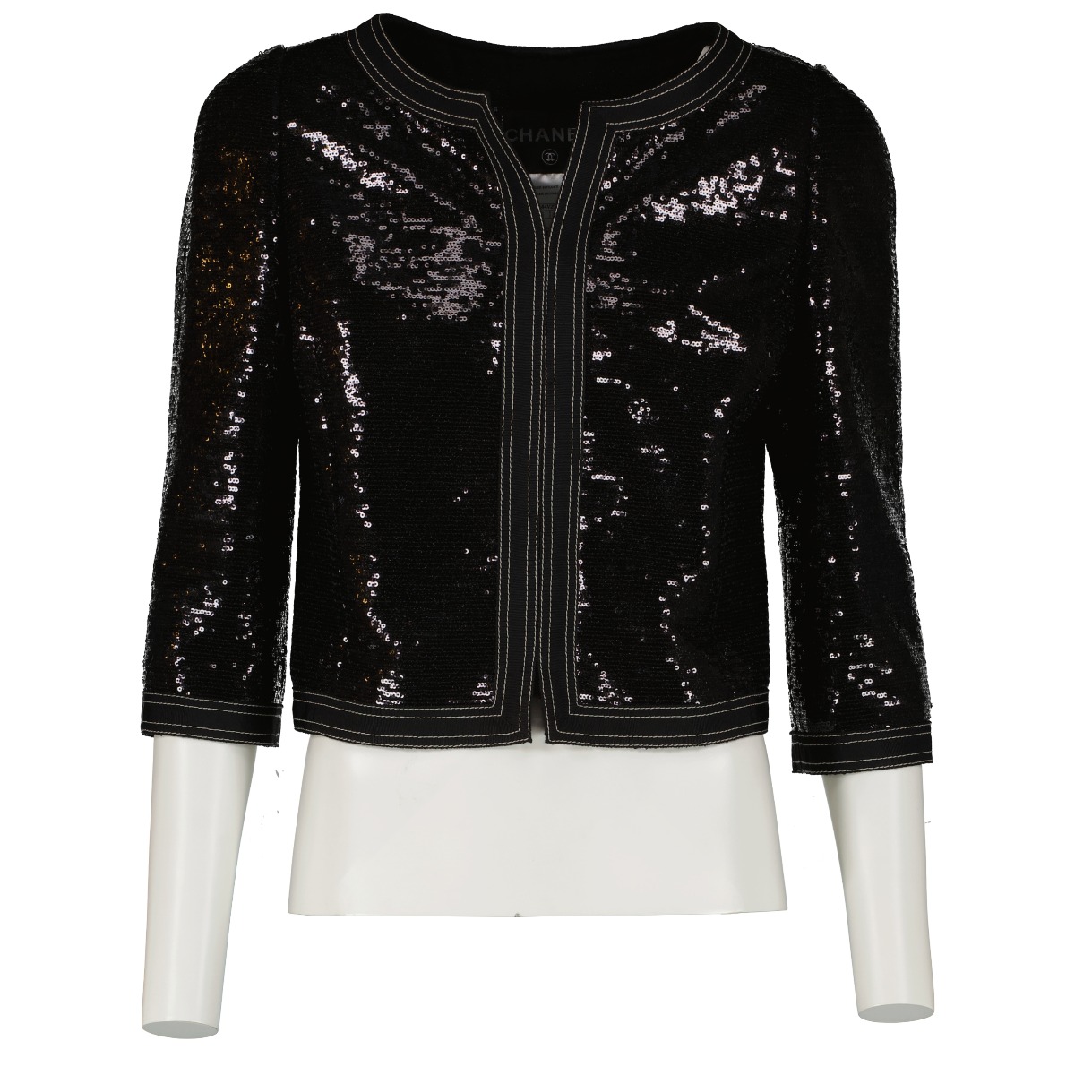 fascal 高級感満載ジャケット ブランド ll12742_chanel_black_glitter_v