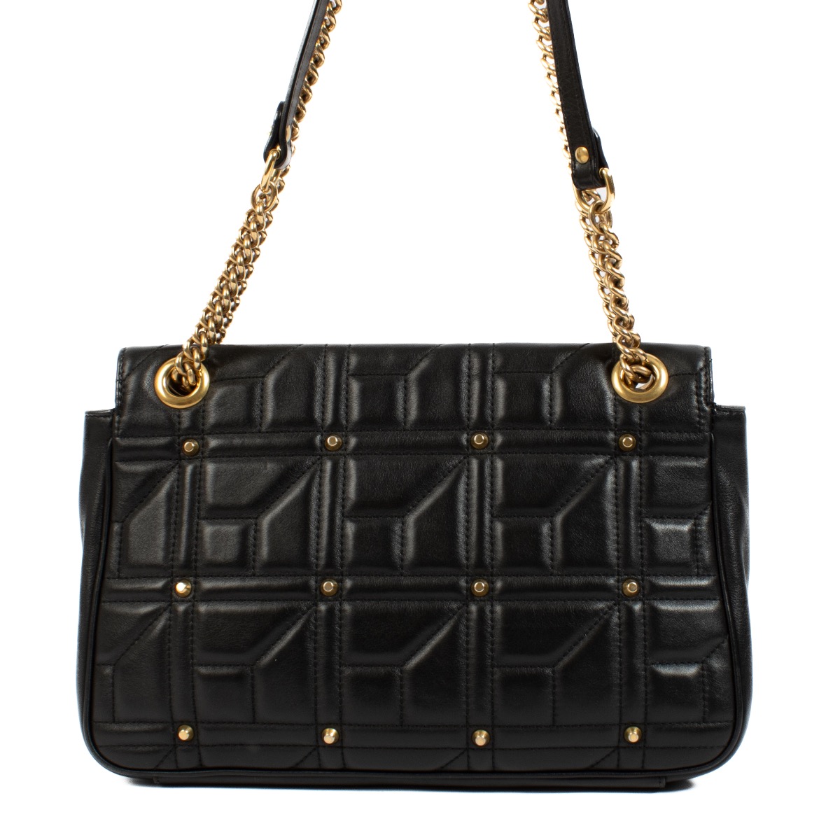 ☆ルピ‼️⭐︎GUCCI ブラックレザー バッグ　財布　クラッチバッグ GUCCI~ クラッチバッグ ブラック レザー グッチ ロゴ セカンド