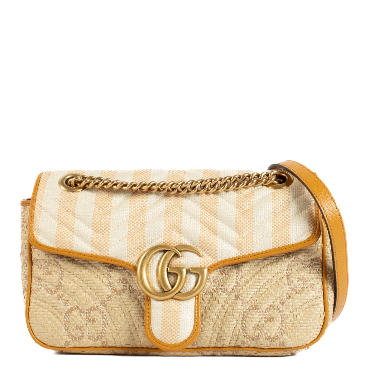 Gucci Raffia Small GG Marmont Bag ○ Labellov ○ Buy and Sell