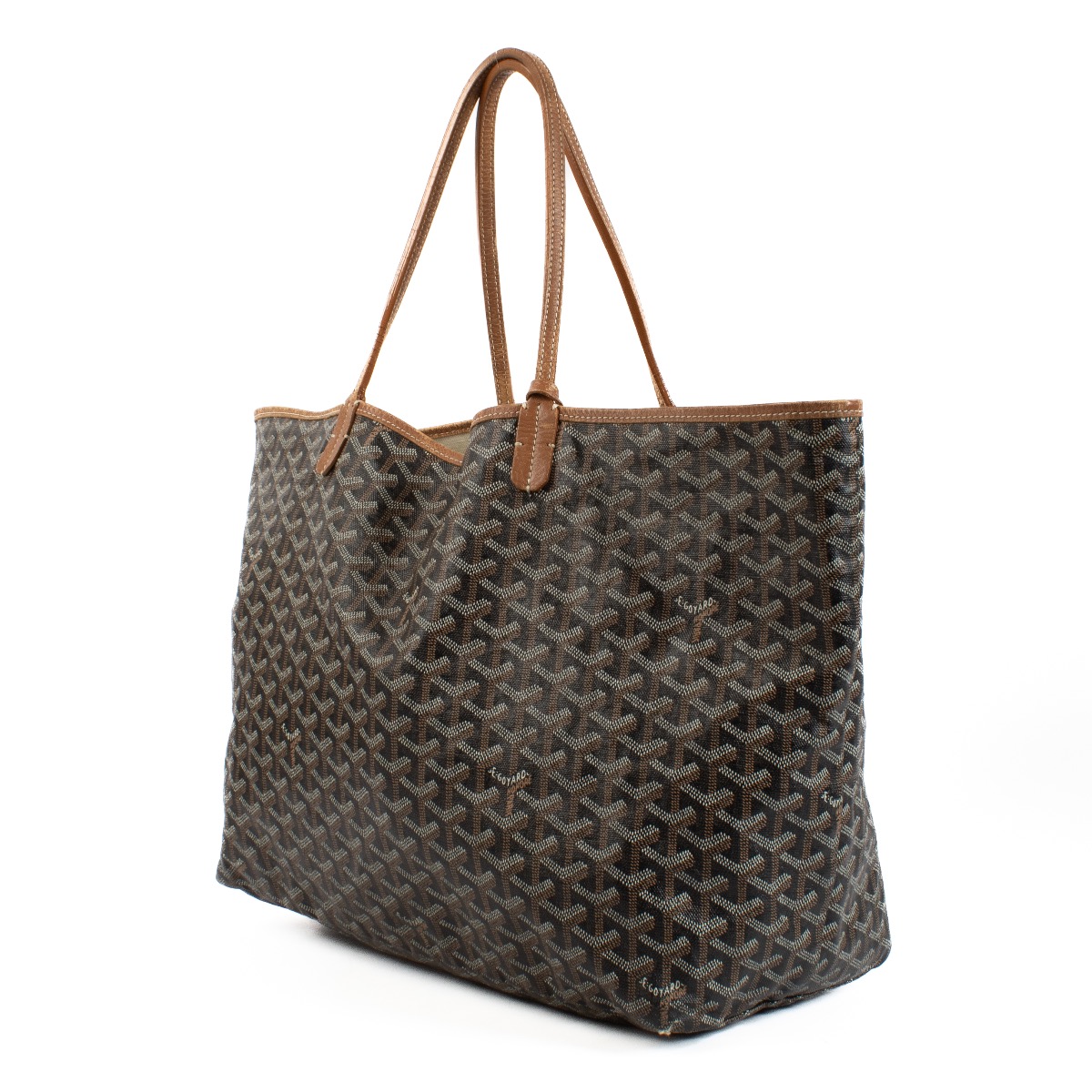 Goyard Black Tan Saint Louis GM Tote Bag Labellov Buy and Sell Authentic Luxury