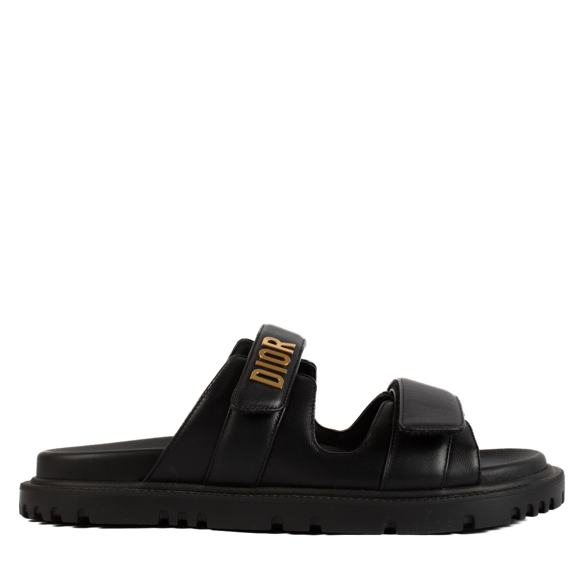 Christian Dior Dioract スライドサンダル　黒　35.5 Dioract Slide Black Lambskin | DIOR
