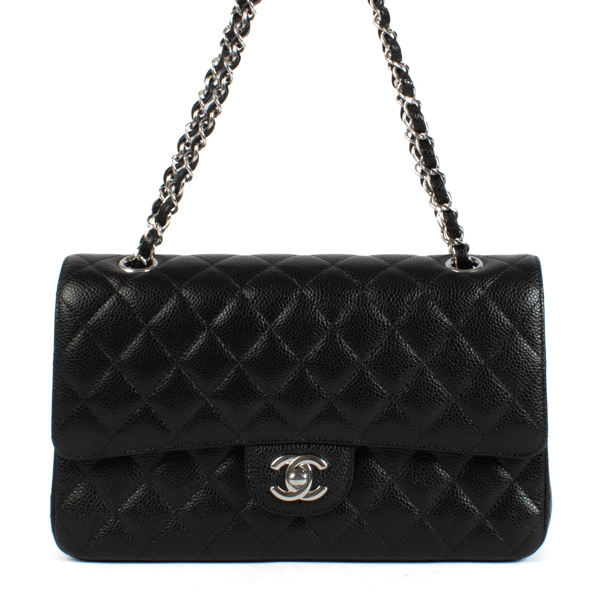 Chanel Black Caviar Medium Classic 11.12 Bag ○ Labellov ○ Buy