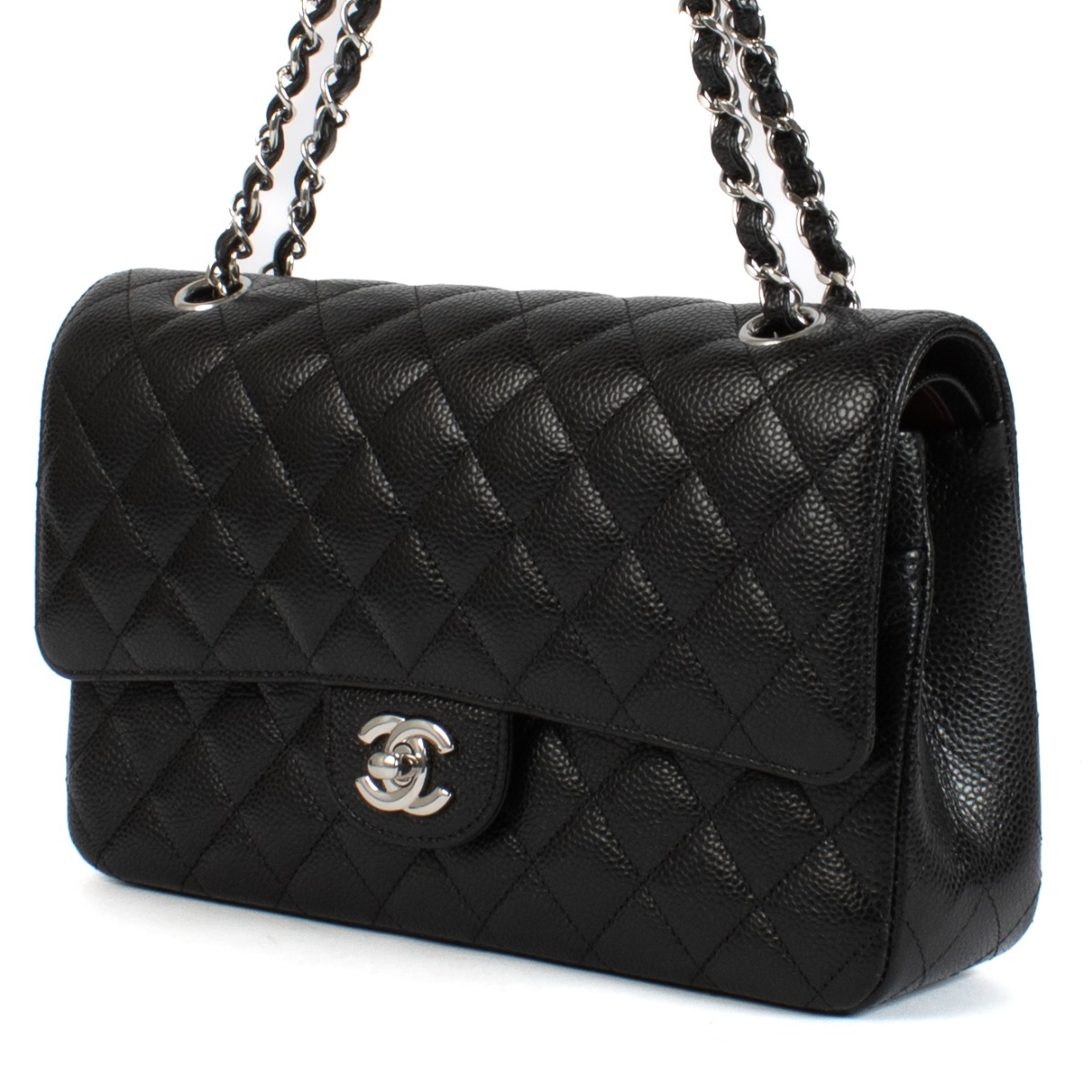 Chanel black caviar bag sales