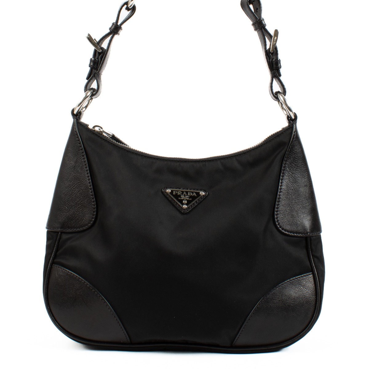 バッグ PRADA L HANDLE NYLON SHOULDER BAG Prada Black Nylon Shoulder Bag ○ Labellov ○ Buy and Sell