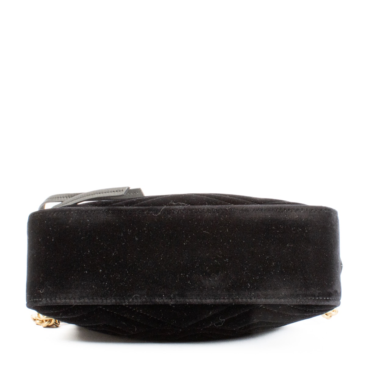 Gucci Black Velvet GG Marmont Crossbody Bag ○ Labellov