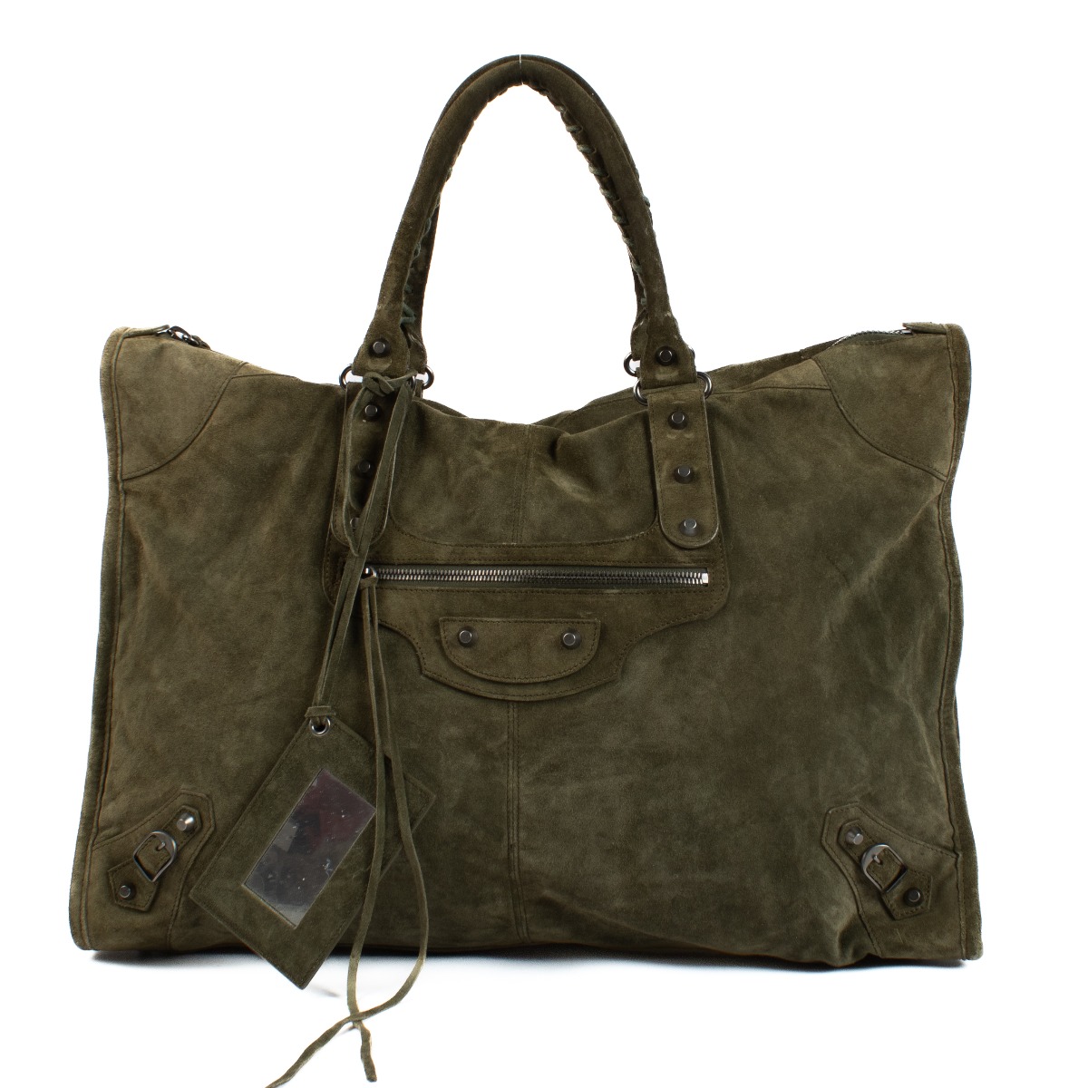 バッグ BALENCIAGA SUEDE STUDS LOGO TOTE BAG BALENCIAGA SUEDE STUDS LOGO TOTE BAG