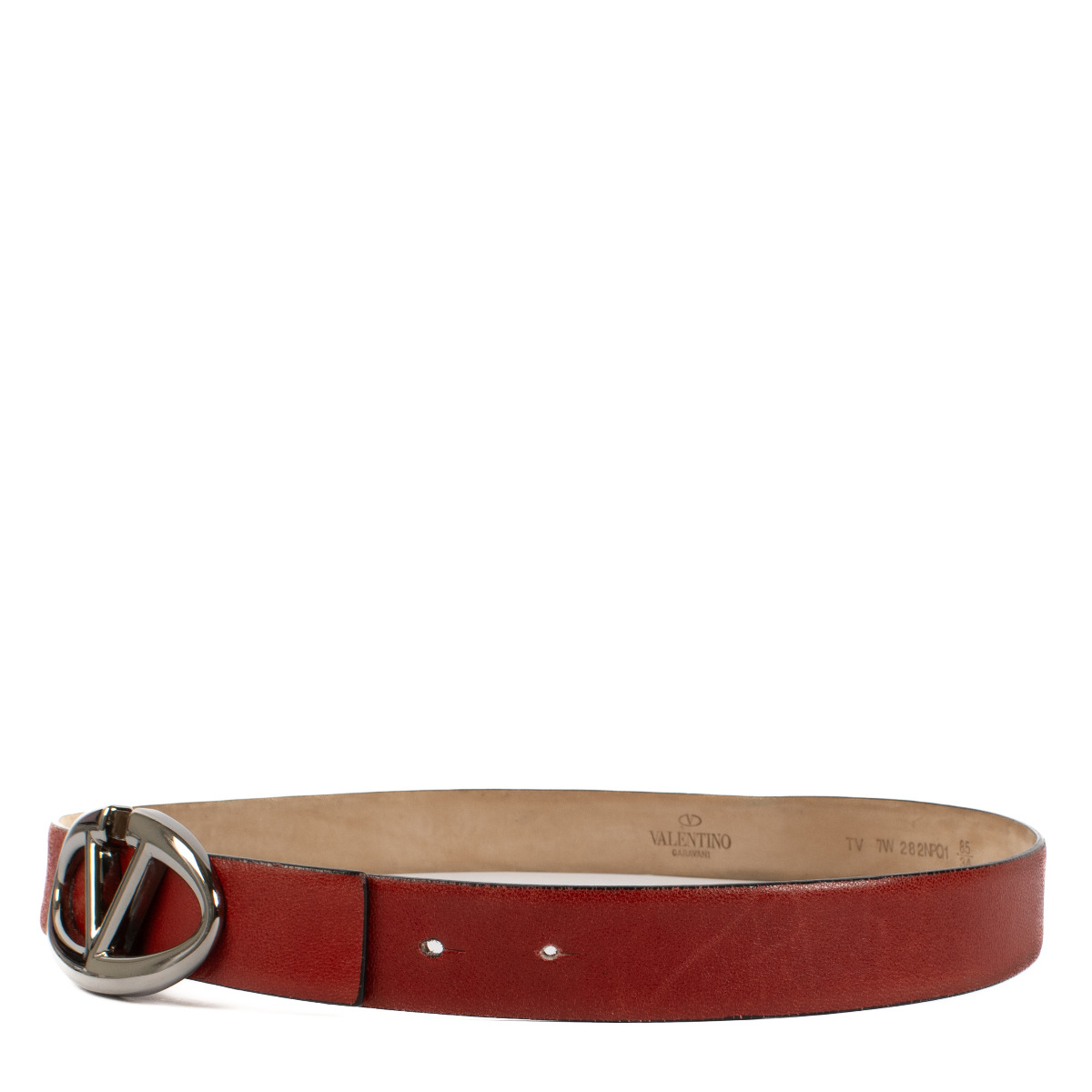 【最短翌日着・関税送料込】 Red Valentino レザー BELT CINTURA Reversible Vlogo Signature Belt In Glossy Calfskin 40 Mm for