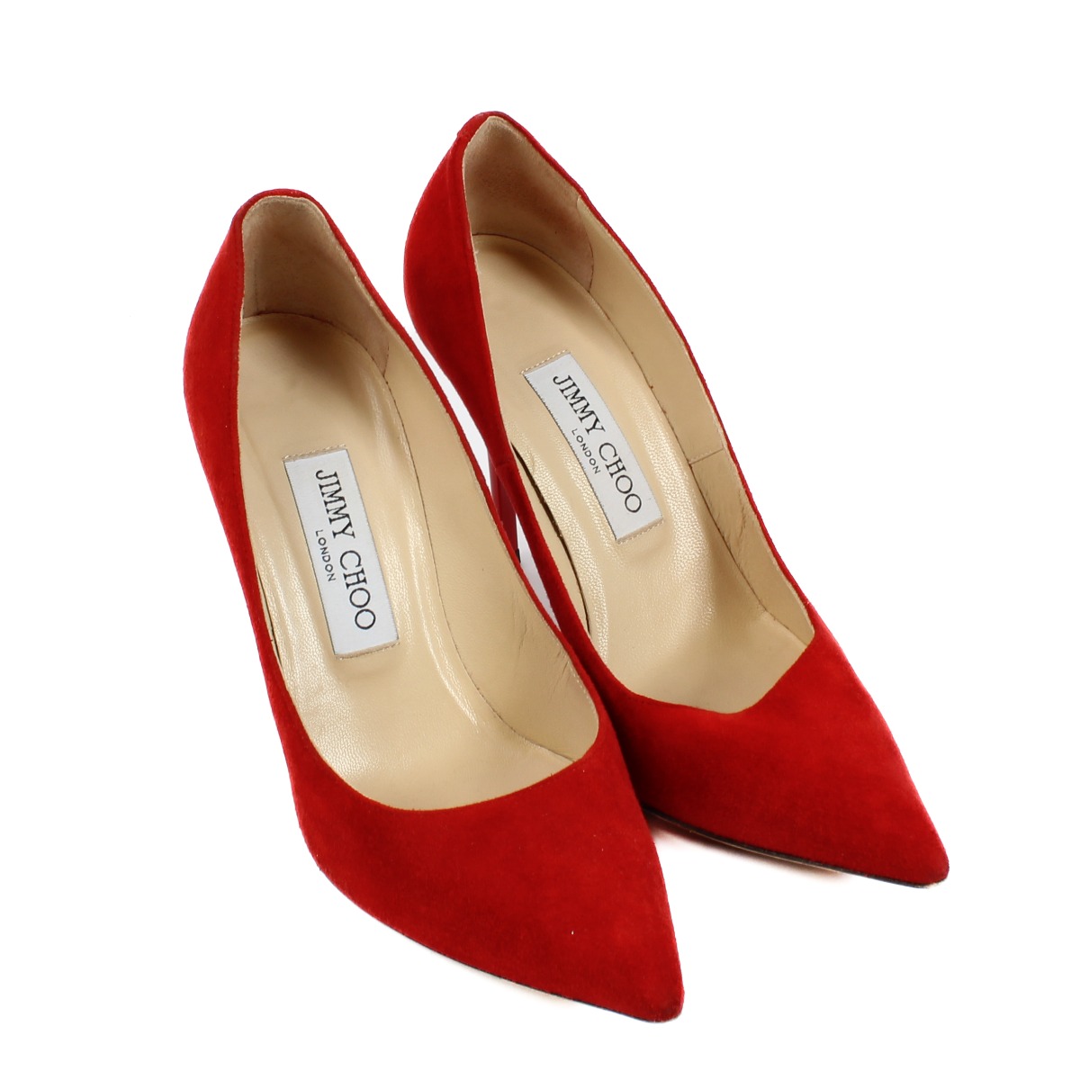 JIMMY CHOO 赤 ヒール 37 JIMMY CHOO pink red satin US 8 39 open-toe flower stiletto