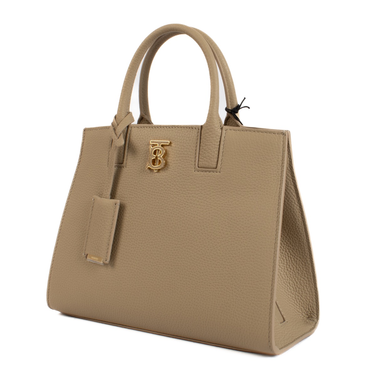 Burberry Beige Grained Leather Mini Frances Top Handle