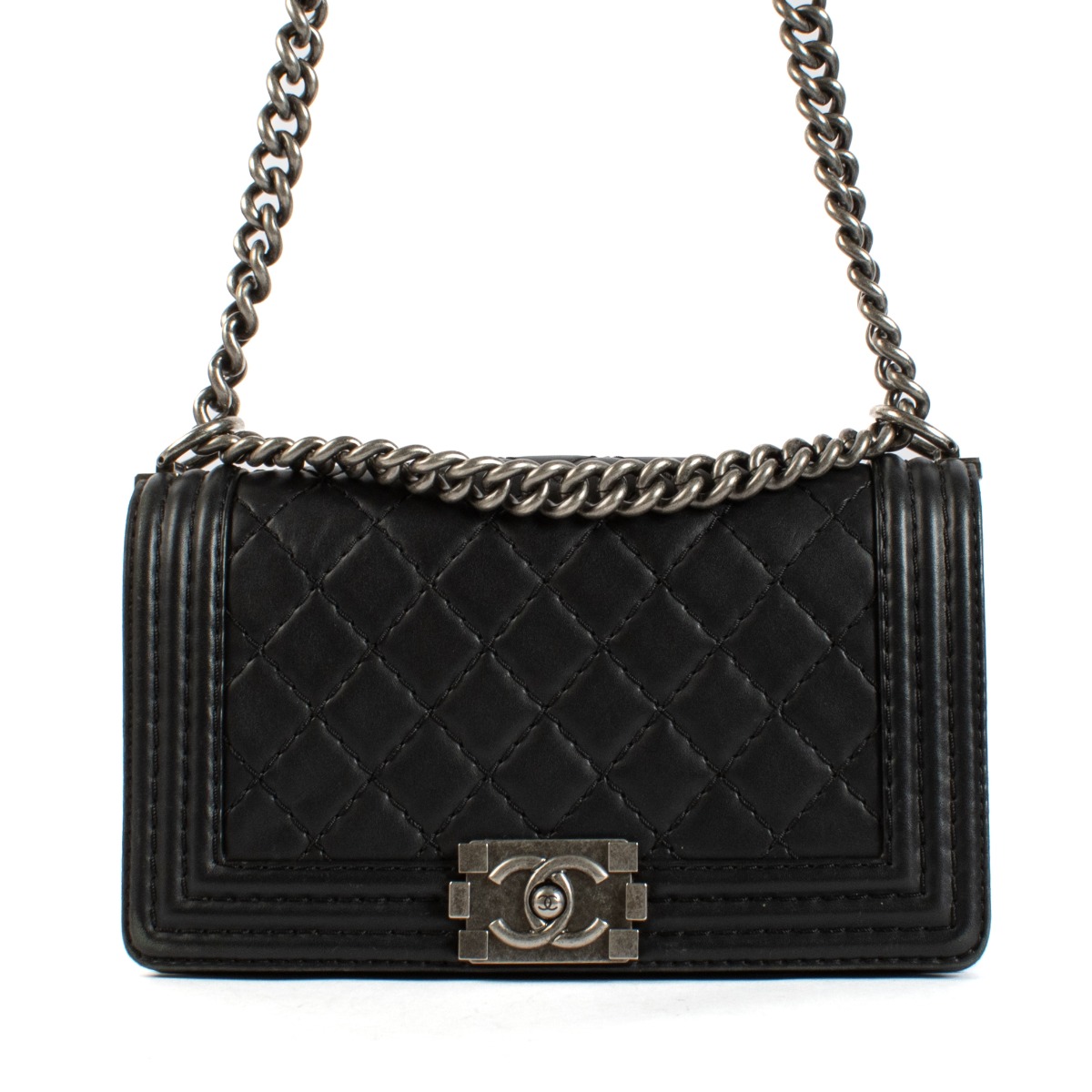 Chanel Black Suede Coco Mark Chain Bag – Another Life NY
