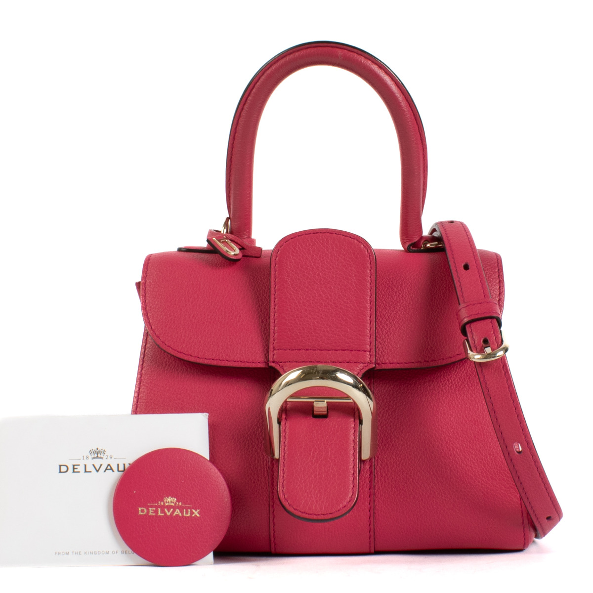 Delvaux Rose Indien Sellier Brillant Mini Labellov Buy and Sell Authentic Luxury