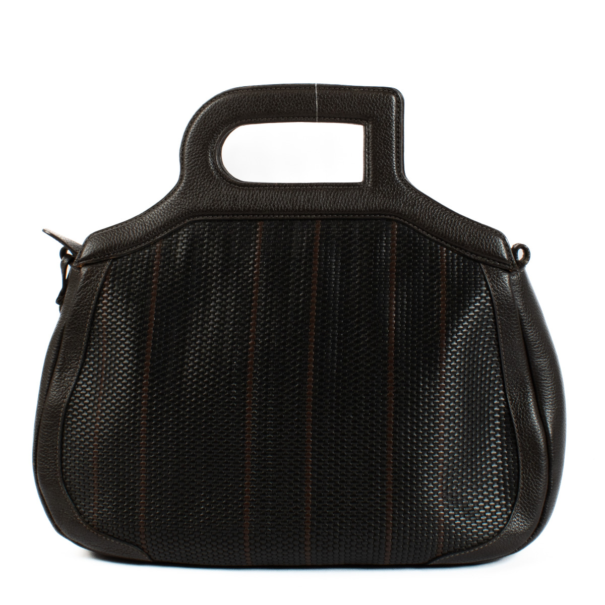 Delvaux Dark Brown Toile de Cuir Sauternes Bag Labellov Buy and Sell Authentic Luxury