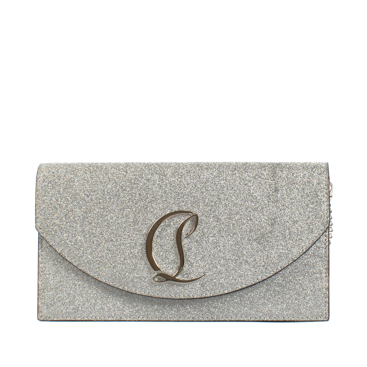Christian Louboutinシルバーラメビジュー パーティーバッグ Christian Louboutinシルバーラメビジュー パーティーバッグ