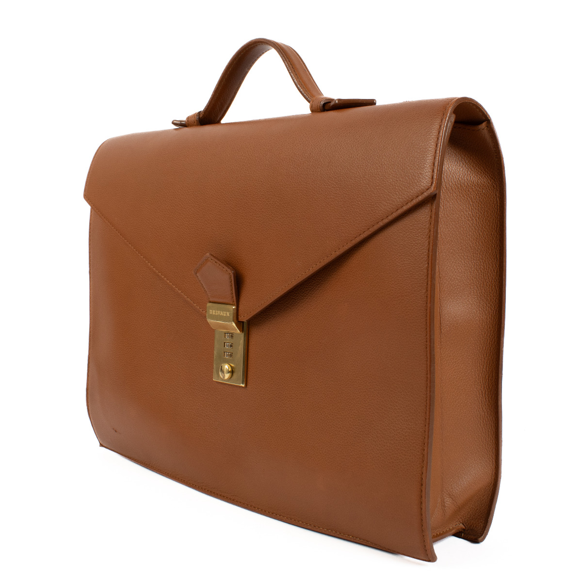 Delvaux Camel Leather Consulat Briefcase ○ Labellov ○ Buy and