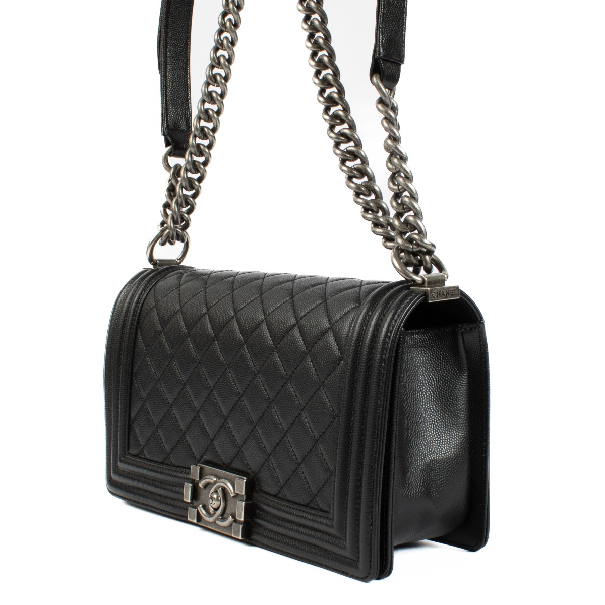 バッグ CHANEL BOYCHANEL ボーイシャネル チェーンショルダー ハンドバッグ ブラック 黒