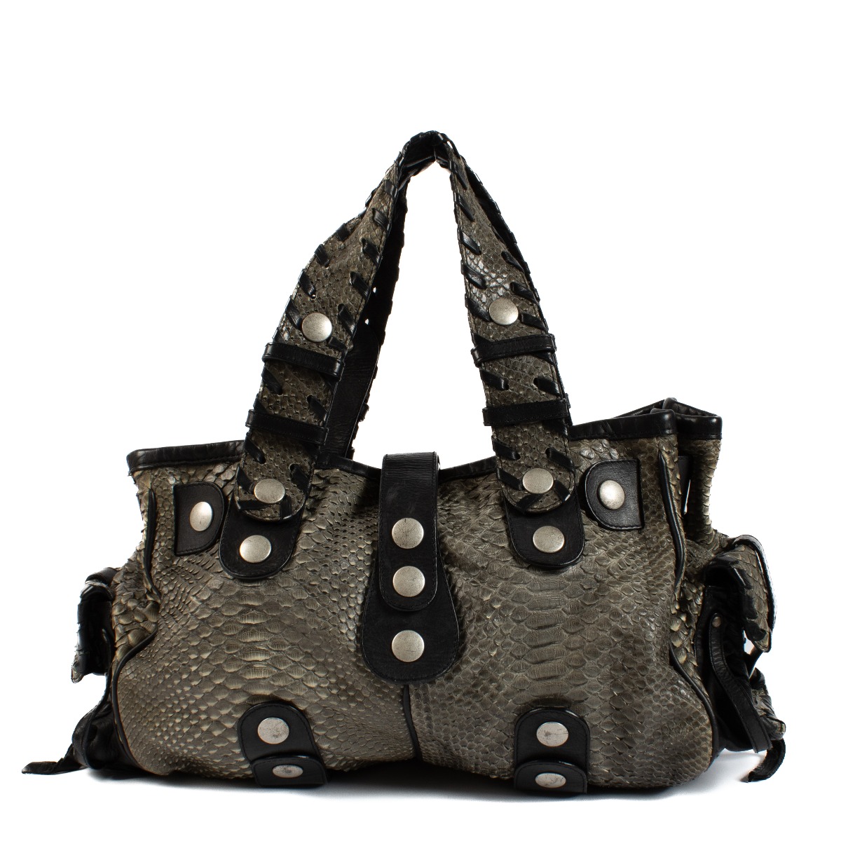 バッグ Chloe Silverado Python Leather Handbag ll14018_chloe_python_leather_s
