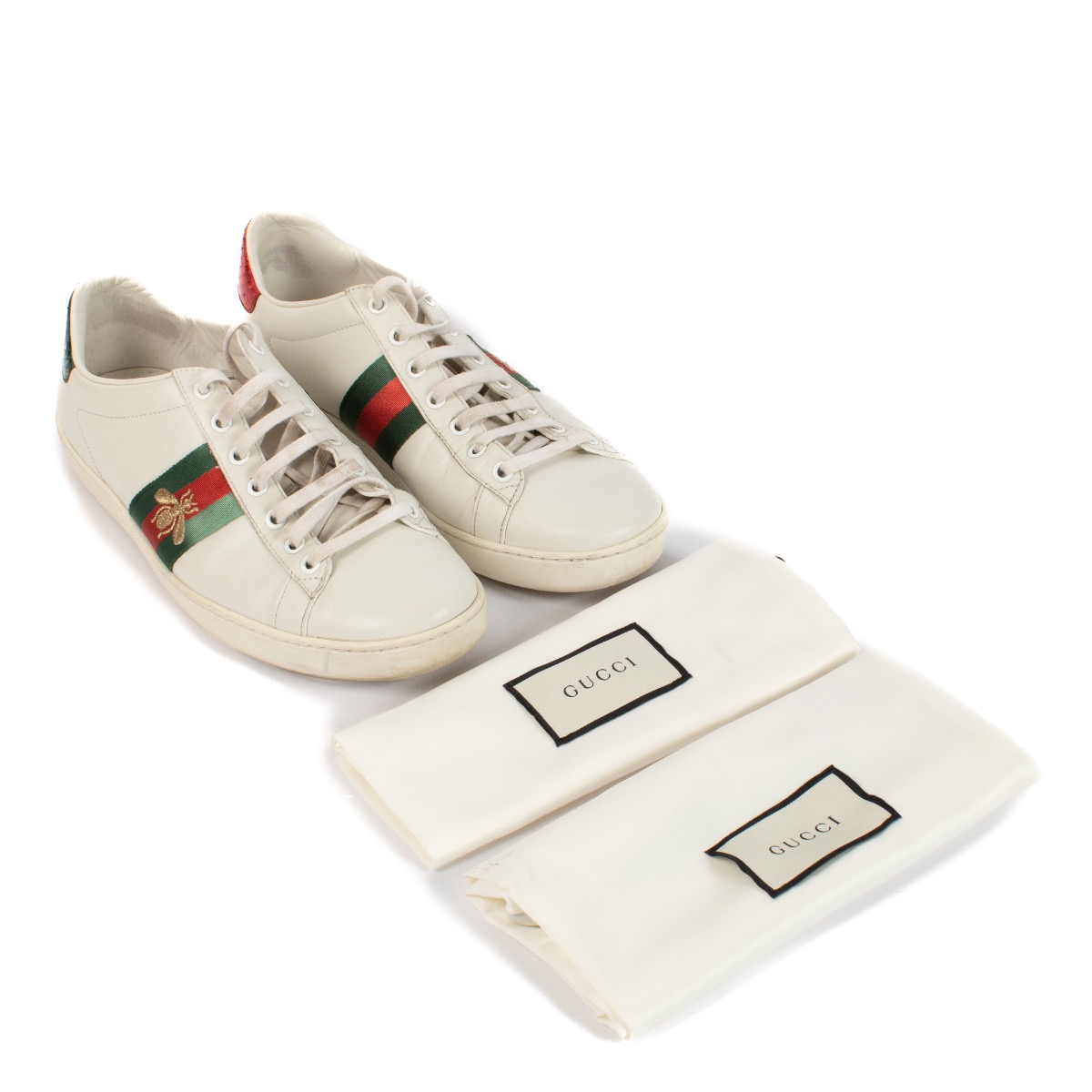 Gucci White Ace Sneakers - Size 40 ○ Labellov ○ Buy and