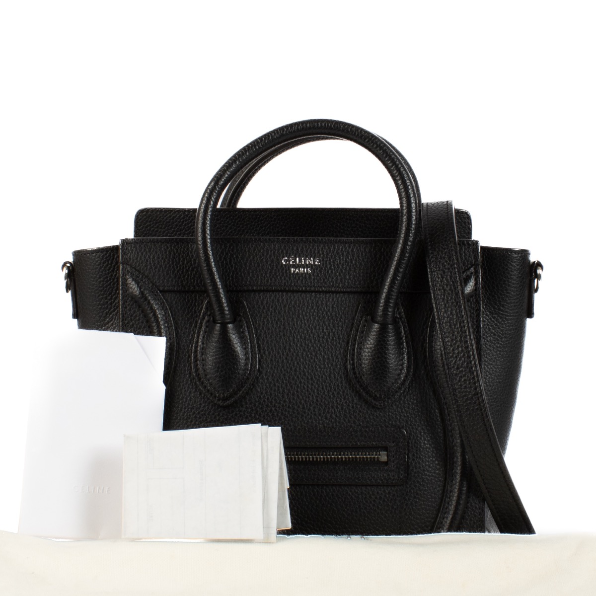 Celine Black Nano Luggage Bag ○ Labellov ○ Buy and Sell