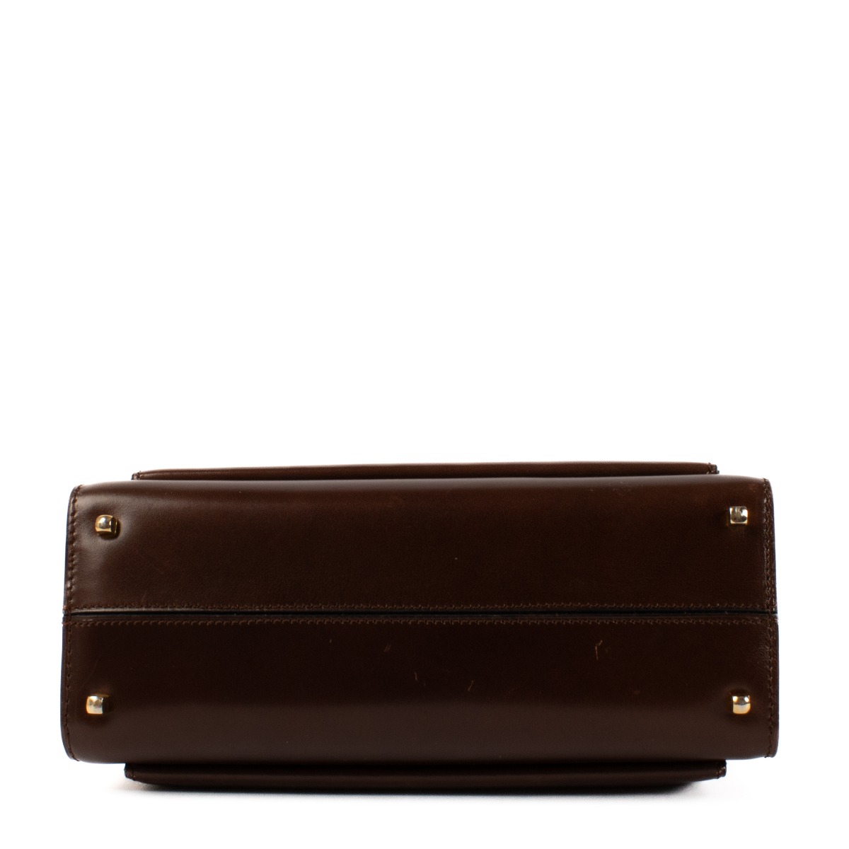 Delvaux 1960s Brown Box Calf Mini Bag ○ Labellov ○ Buy and