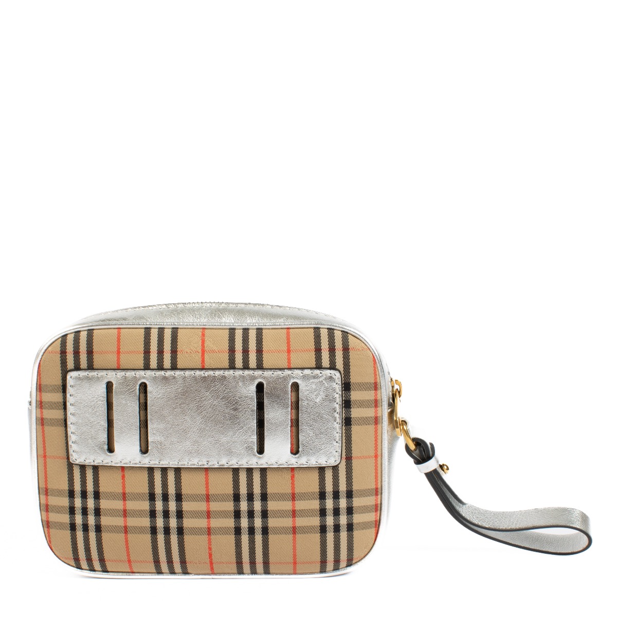 D Ring Burberry Mini Vintage Check And Leather Camera Bag Burberry