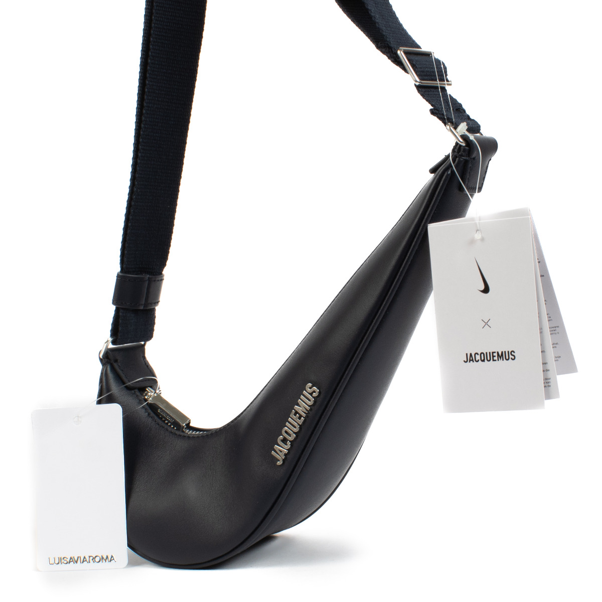 Jacquemus x Nike Navy Blue Le Swoosh Bag ○ Labellov ○ Buy and