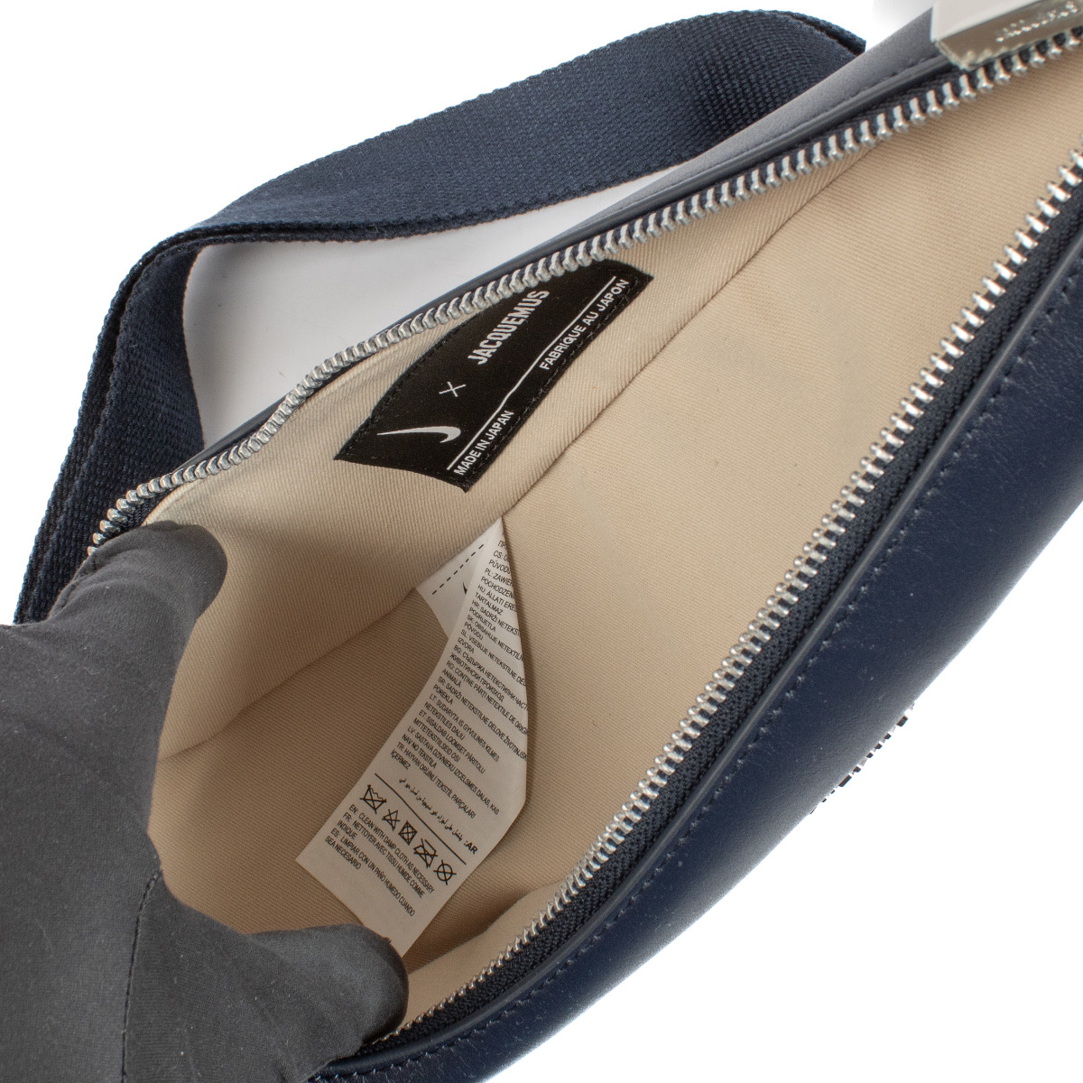 Jacquemus x Nike Navy Blue Le Swoosh Bag ○ Labellov ○ Buy