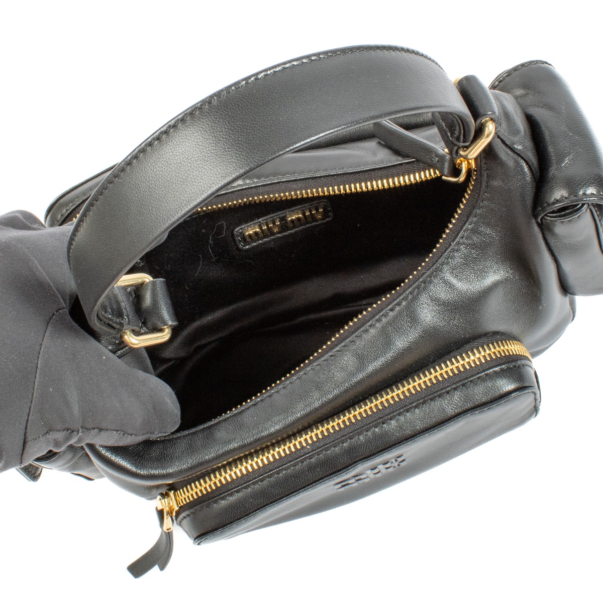Miu Miu - Leather boston bag black - The Corner