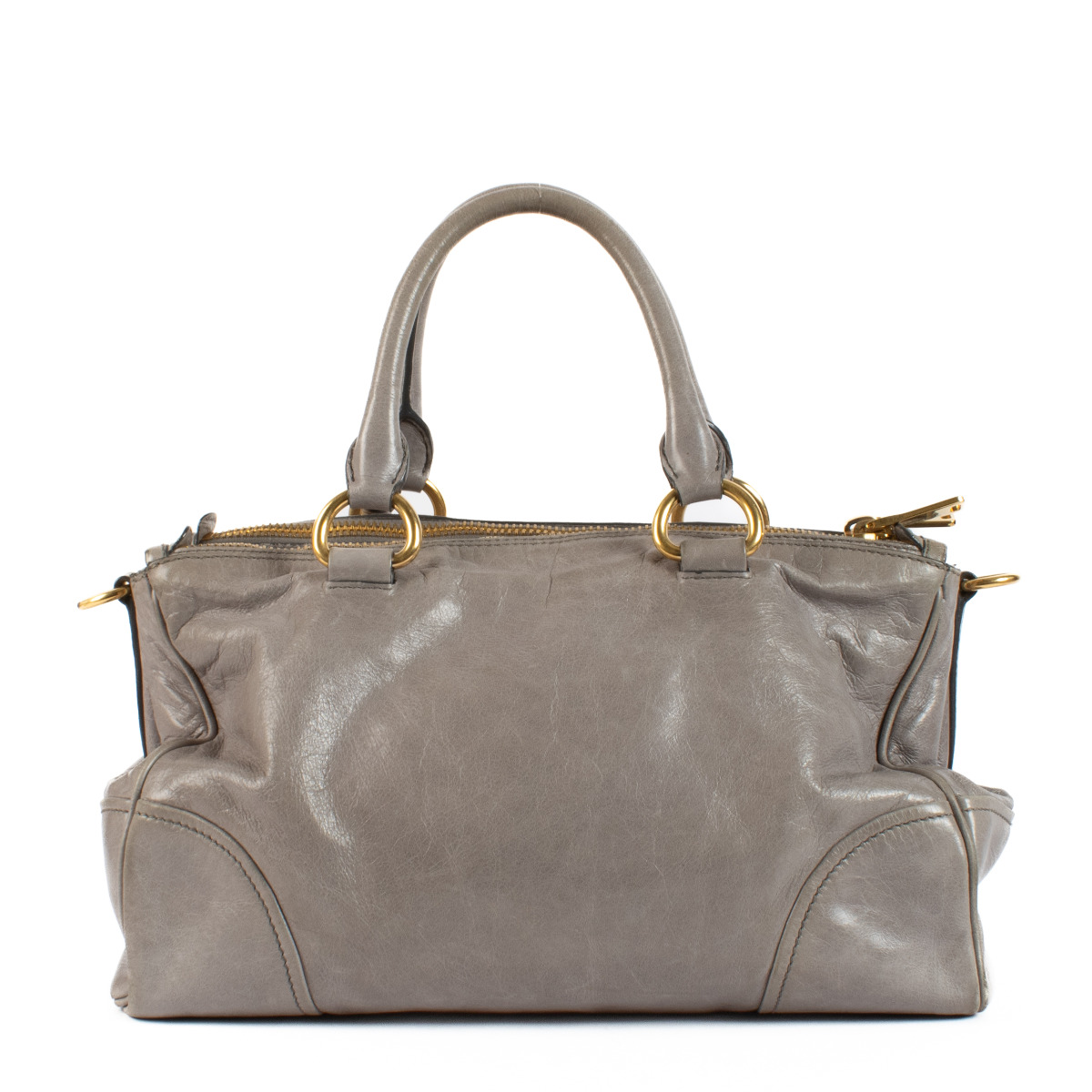 バッグ MIU MIU Leather Shoulder Bag Gray Y2k Vintage MIU MIU Leather Handbag. Grey Quilted Shoulder