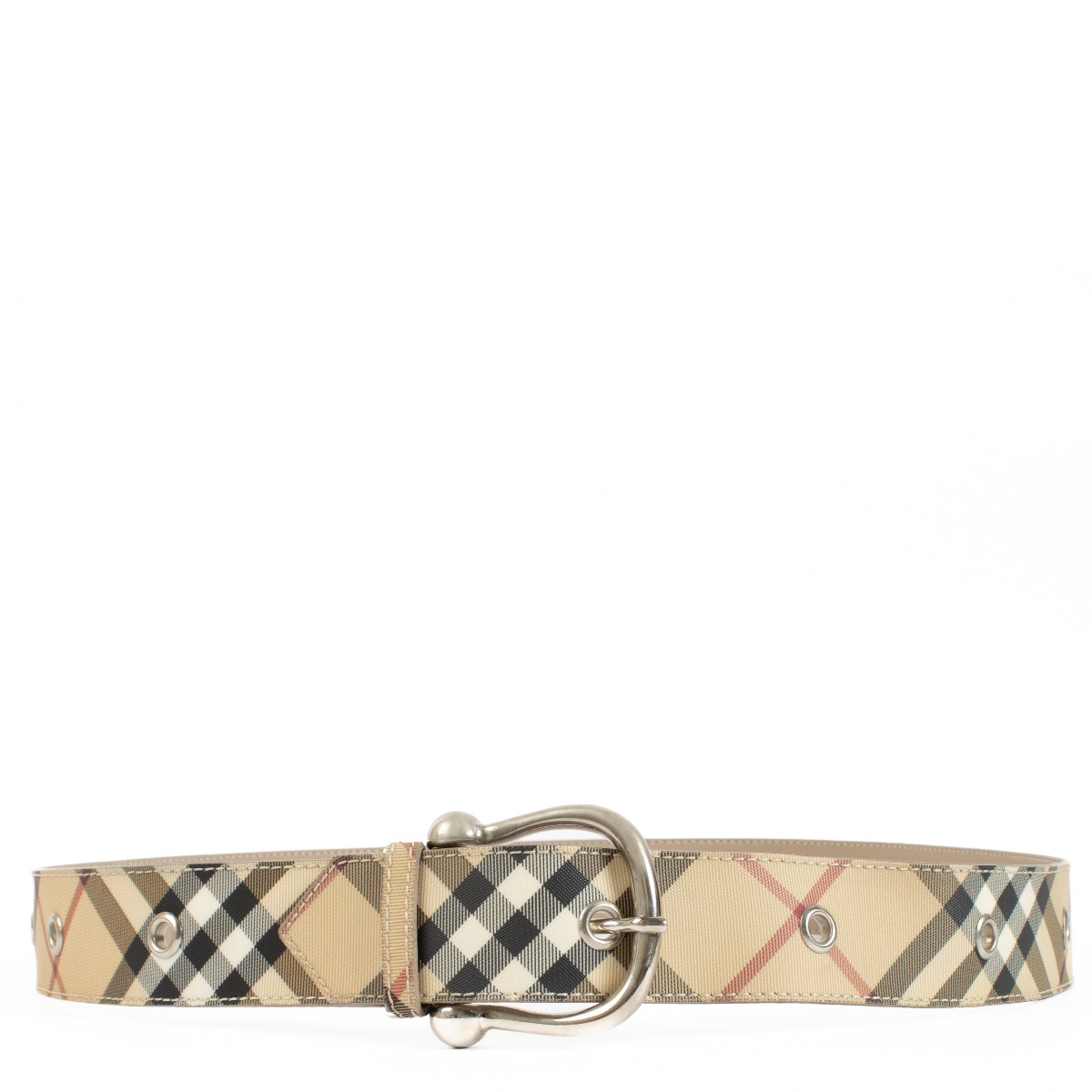 Burberry Beige Check Belt - size 100 ○ Labellov ○ Buy and