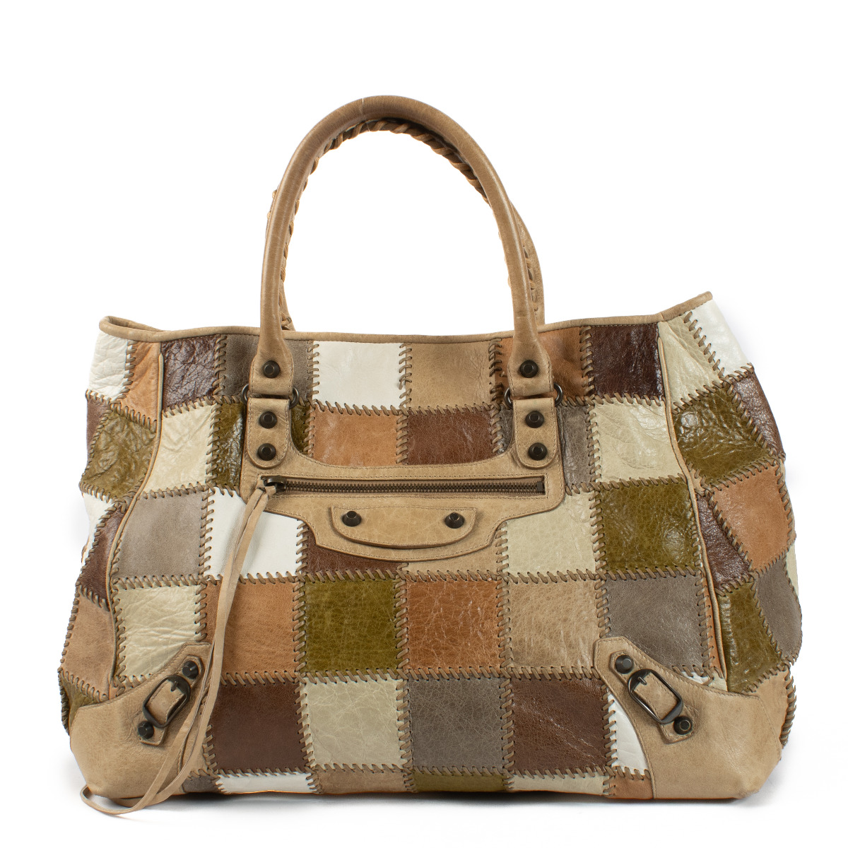 Balenciaga Multicolor Patchwork Sunday Bag Labellov Buy and Sell Authentic Luxury