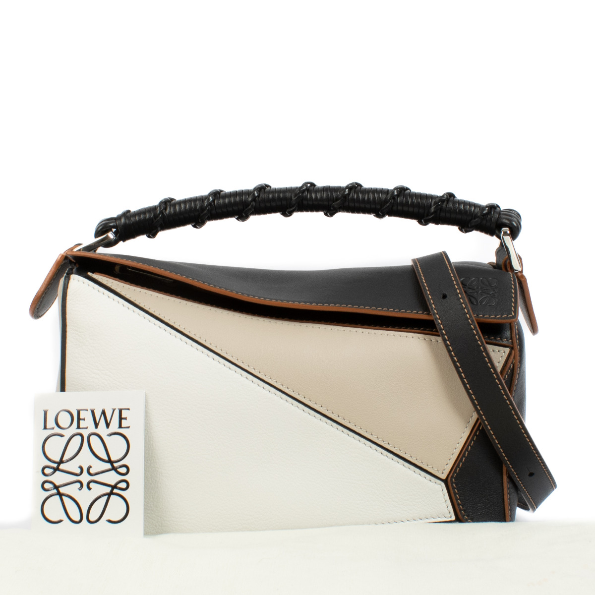 Loewe Tricolor Leather Small Puzzle Bag Labellov Buy and Sell Authentic Luxury